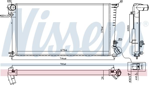 Nissens 698681 - Radiateur, refroidissement du moteur cwaw.fr