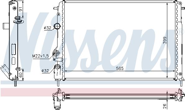 Nissens 692867 - Radiateur, refroidissement du moteur cwaw.fr