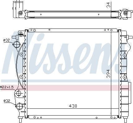 Nissens 697417 - Radiateur, refroidissement du moteur cwaw.fr