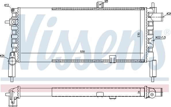 Nissens 697163 - Radiateur, refroidissement du moteur cwaw.fr