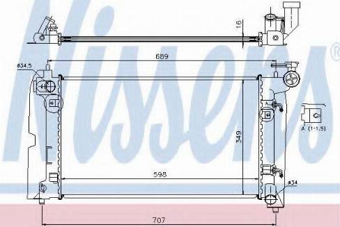 Nissens 64632A - Radiateur, refroidissement du moteur cwaw.fr