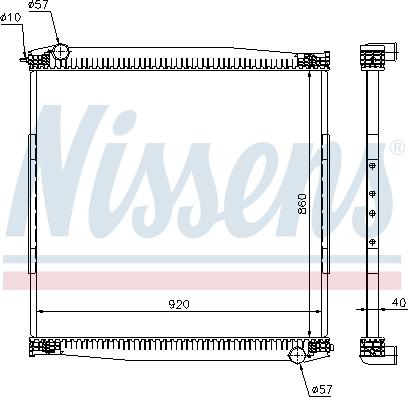 Nissens 640690 - Radiateur, refroidissement du moteur cwaw.fr