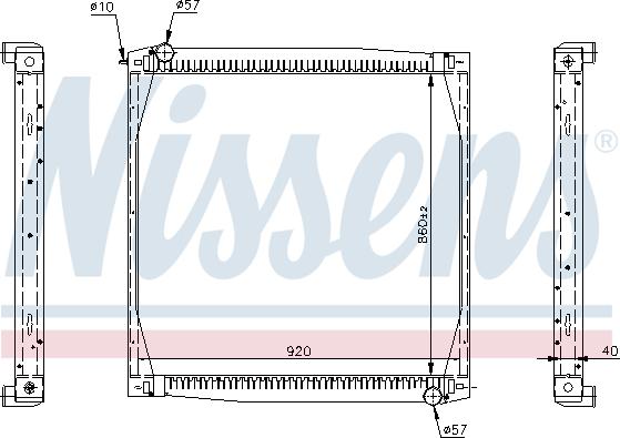 Nissens 64069A - Radiateur, refroidissement du moteur cwaw.fr