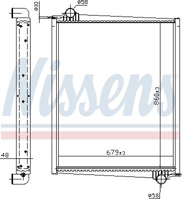 Nissens 64068A - Radiateur, refroidissement du moteur cwaw.fr