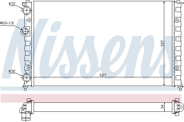 Nissens 64006 - Radiateur, refroidissement du moteur cwaw.fr