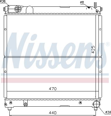 Nissens 64163 - Radiateur, refroidissement du moteur cwaw.fr