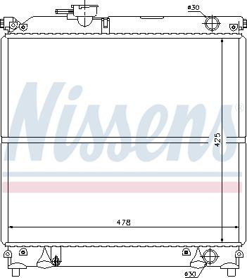 Nissens 64181 - Radiateur, refroidissement du moteur cwaw.fr