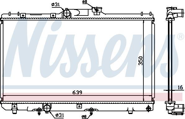 Nissens 648681 - Radiateur, refroidissement du moteur cwaw.fr