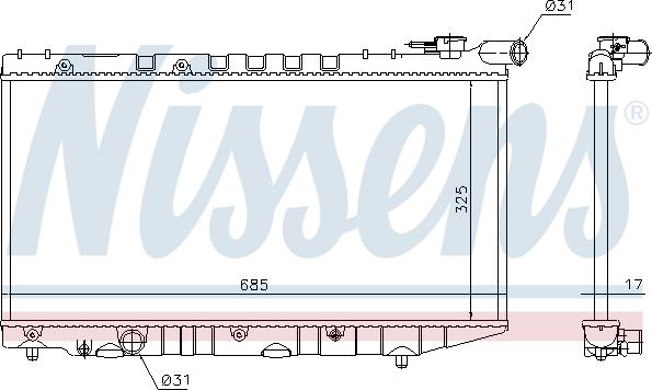 Nissens 64835 - Radiateur, refroidissement du moteur cwaw.fr