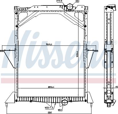 Nissens 65466A - Radiateur, refroidissement du moteur cwaw.fr