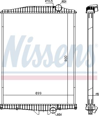 Nissens 654630 - Radiateur, refroidissement du moteur cwaw.fr