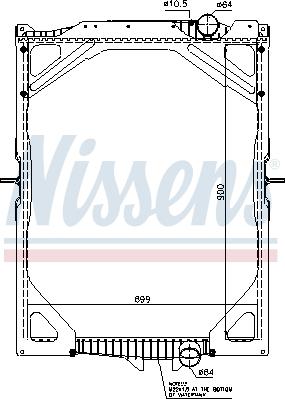 Nissens 65463A - Radiateur, refroidissement du moteur cwaw.fr