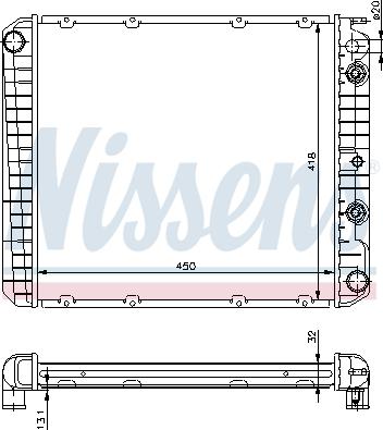 Nissens 65544A - Radiateur, refroidissement du moteur cwaw.fr