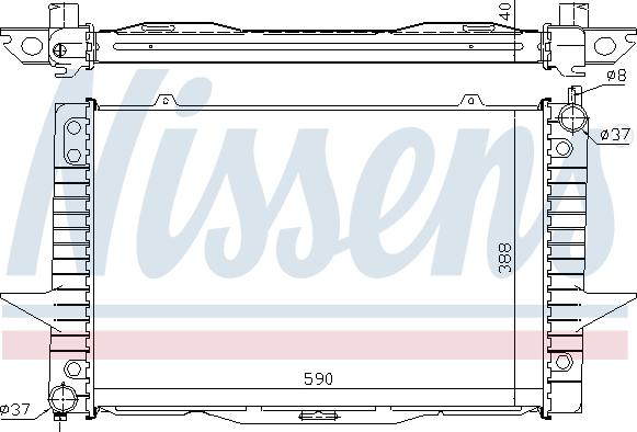 Nissens 65546A - Radiateur, refroidissement du moteur cwaw.fr