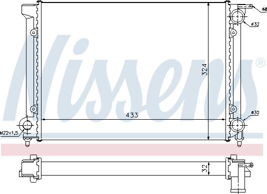 Nissens 699406 - Radiateur, refroidissement du moteur cwaw.fr