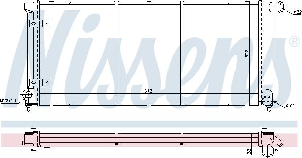 Nissens 694926 - Radiateur, refroidissement du moteur cwaw.fr