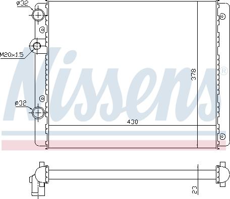 Nissens 697635 - Radiateur, refroidissement du moteur cwaw.fr