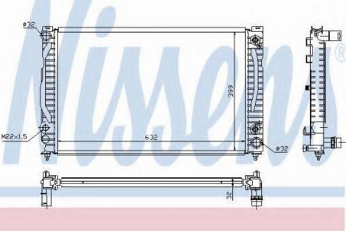 Nissens 60495A - Radiateur, refroidissement du moteur cwaw.fr