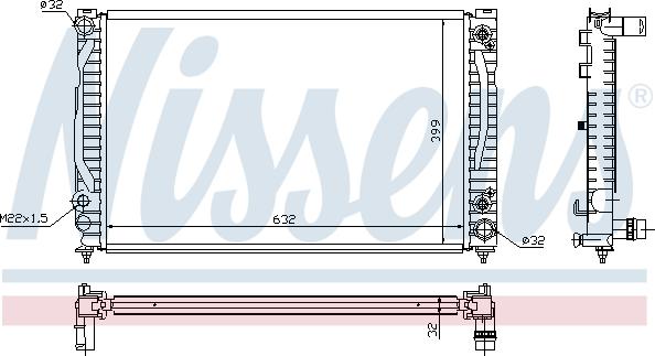 Nissens 690077 - Radiateur, refroidissement du moteur cwaw.fr