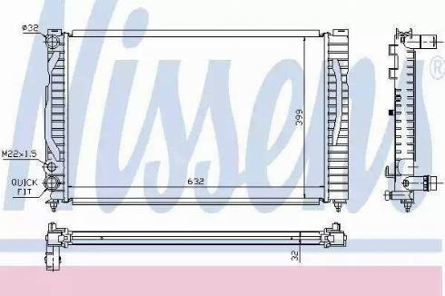 Nissens 60491A - Radiateur, refroidissement du moteur cwaw.fr