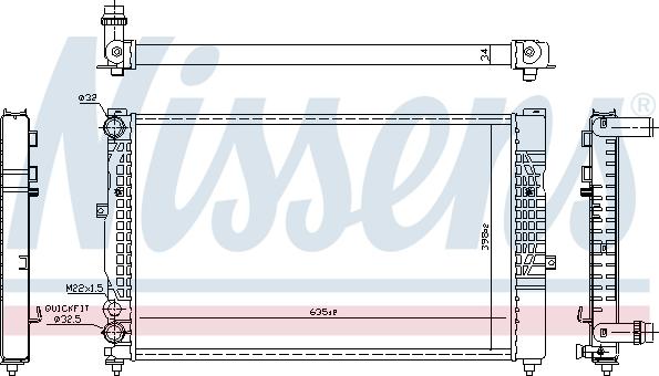 Nissens 699163 - Radiateur, refroidissement du moteur cwaw.fr