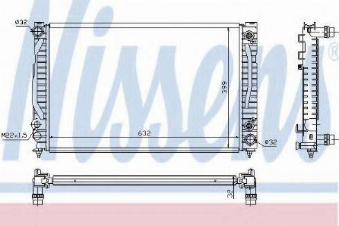 Nissens 60498A - Radiateur, refroidissement du moteur cwaw.fr