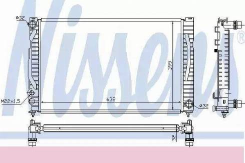 Nissens 60497A - Radiateur, refroidissement du moteur cwaw.fr