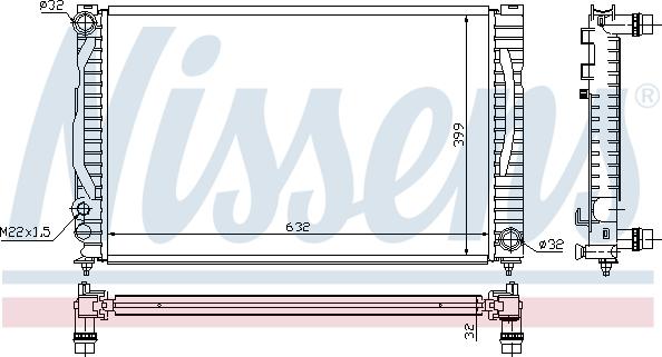 Nissens 694274 - Radiateur, refroidissement du moteur cwaw.fr