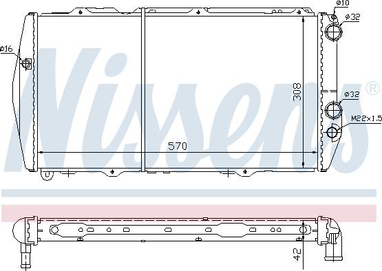 Nissens 690076 - Radiateur, refroidissement du moteur cwaw.fr