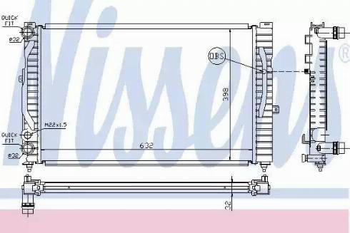 Nissens 60489 - Radiateur, refroidissement du moteur cwaw.fr