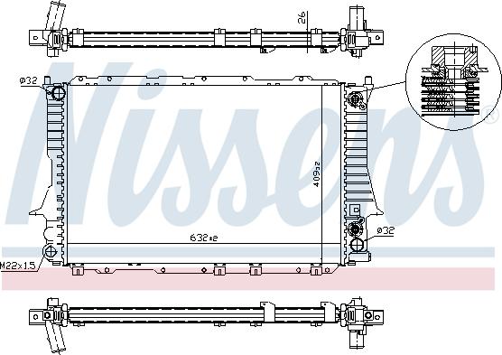 Nissens 690032 - Radiateur, refroidissement du moteur cwaw.fr