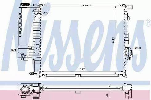 Nissens 60615A - Radiateur, refroidissement du moteur cwaw.fr