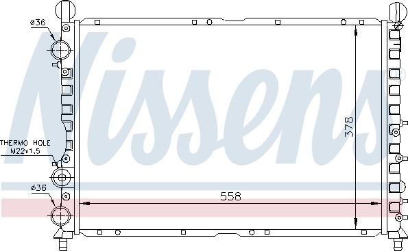 Nissens 693464 - Radiateur, refroidissement du moteur cwaw.fr