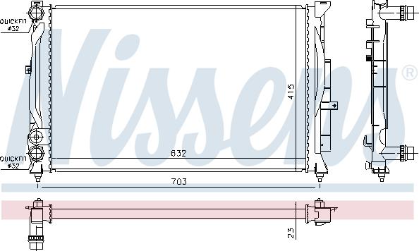 Nissens 699844 - Radiateur, refroidissement du moteur cwaw.fr