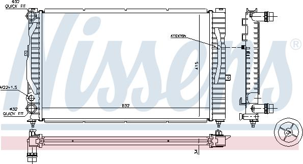 Nissens 698526 - Radiateur, refroidissement du moteur cwaw.fr