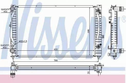 Nissens 60229A - Radiateur, refroidissement du moteur cwaw.fr