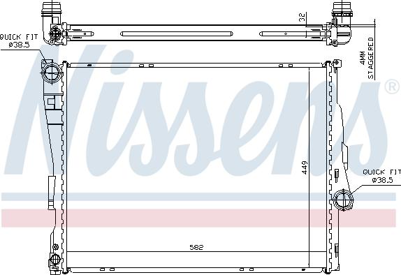 Nissens 60875 - Radiateur, refroidissement du moteur cwaw.fr