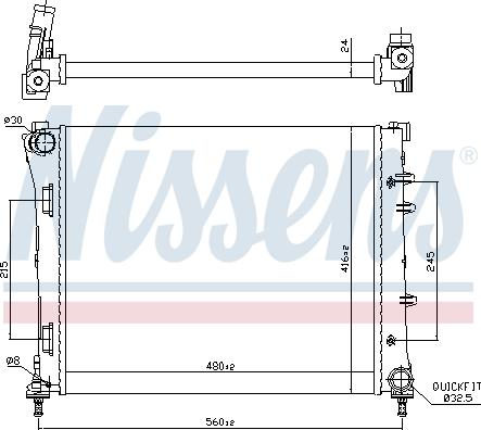 Nissens 693420 - Radiateur, refroidissement du moteur cwaw.fr