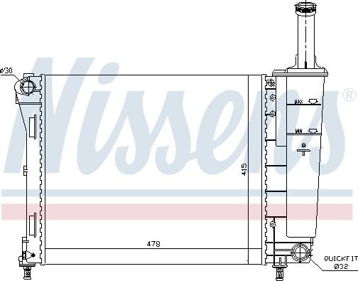 Nissens 699518 - Radiateur, refroidissement du moteur cwaw.fr