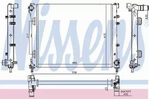 Nissens 61937 - Radiateur, refroidissement du moteur cwaw.fr