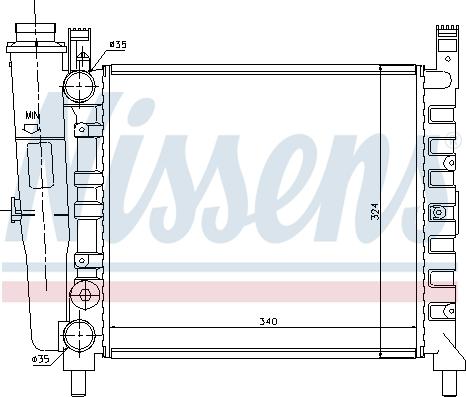 Nissens 690774 - Radiateur, refroidissement du moteur cwaw.fr