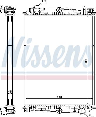 Nissens 614400 - Radiateur, refroidissement du moteur cwaw.fr