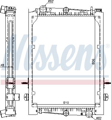 Nissens 61440A - Radiateur, refroidissement du moteur cwaw.fr