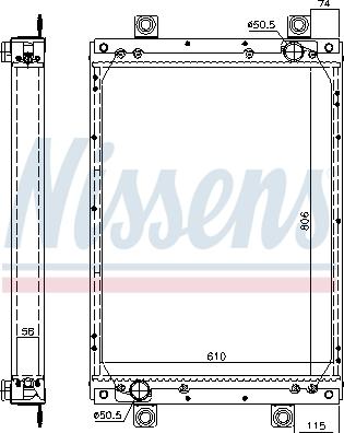 Nissens 61439A - Radiateur, refroidissement du moteur cwaw.fr