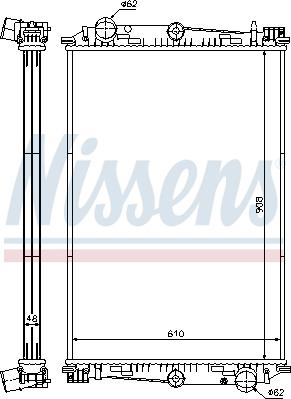 Nissens 614270 - Radiateur, refroidissement du moteur cwaw.fr