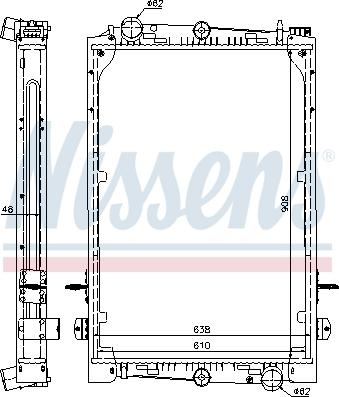 Nissens 61427A - Radiateur, refroidissement du moteur cwaw.fr