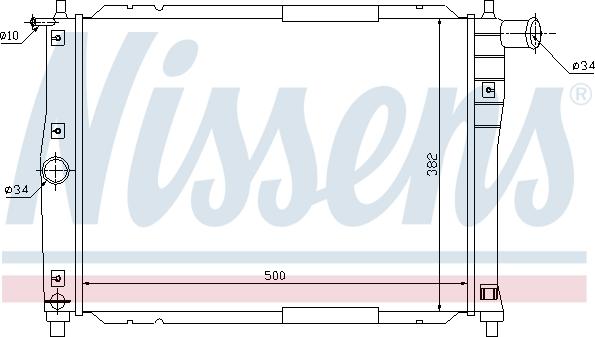 Nissens 699119 - Radiateur, refroidissement du moteur cwaw.fr