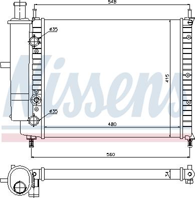 Nissens 690297 - Radiateur, refroidissement du moteur cwaw.fr