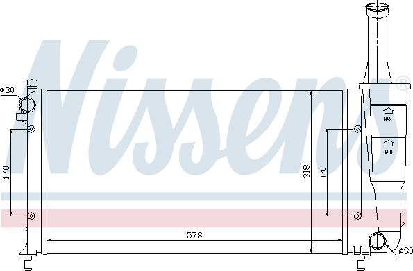 Nissens 691307 - Radiateur, refroidissement du moteur cwaw.fr