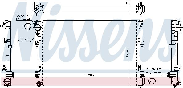 Nissens 695079 - Radiateur, refroidissement du moteur cwaw.fr